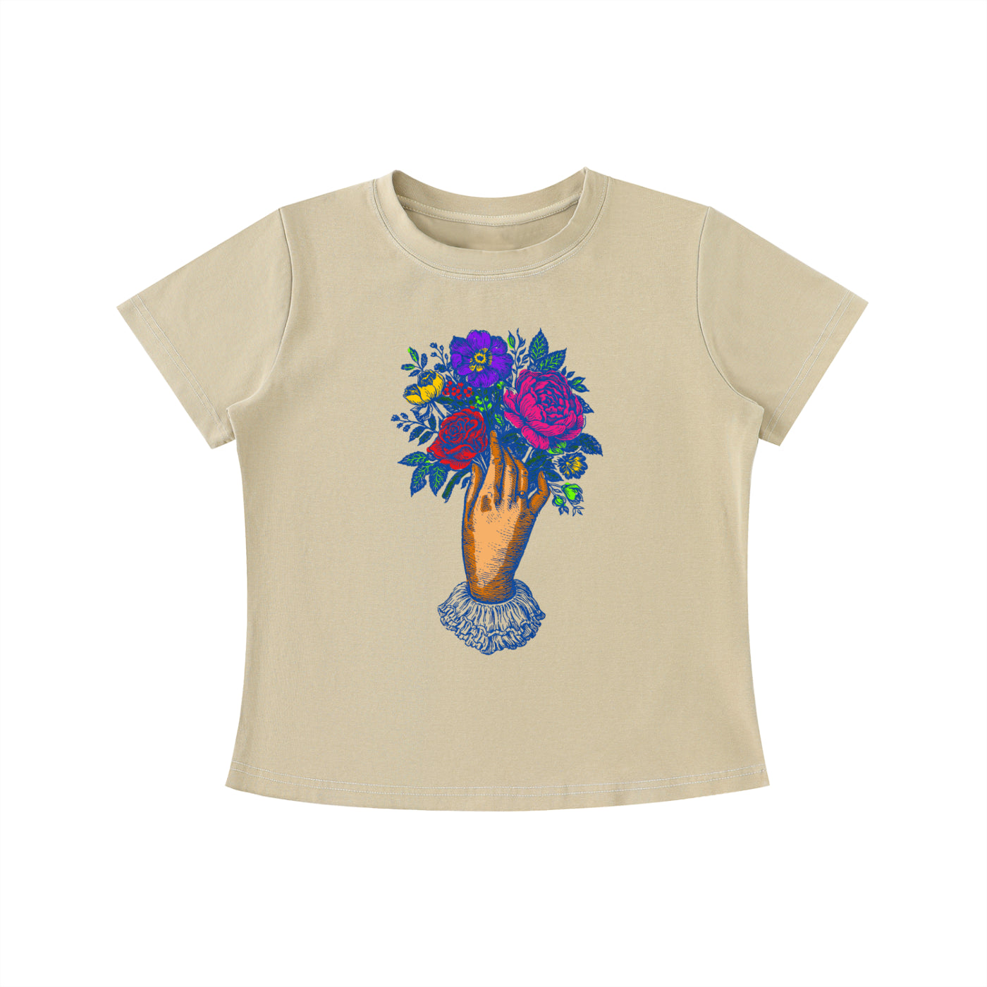 Floral Hand Graphic Slim Fit Tee