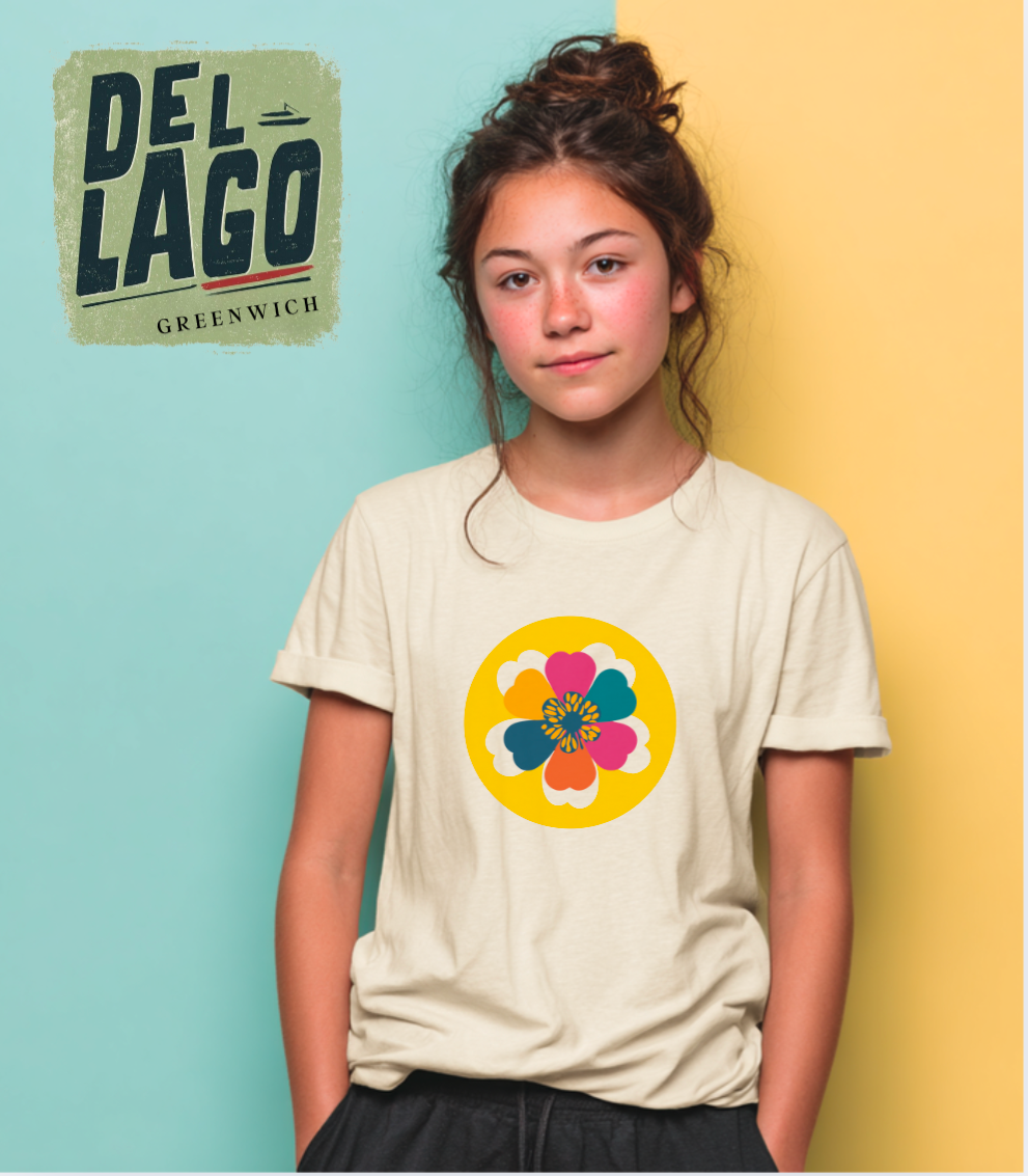 Youth Short Sleeve Flower Tee image 1