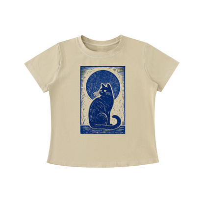 Midnight Cat Indigo Tee