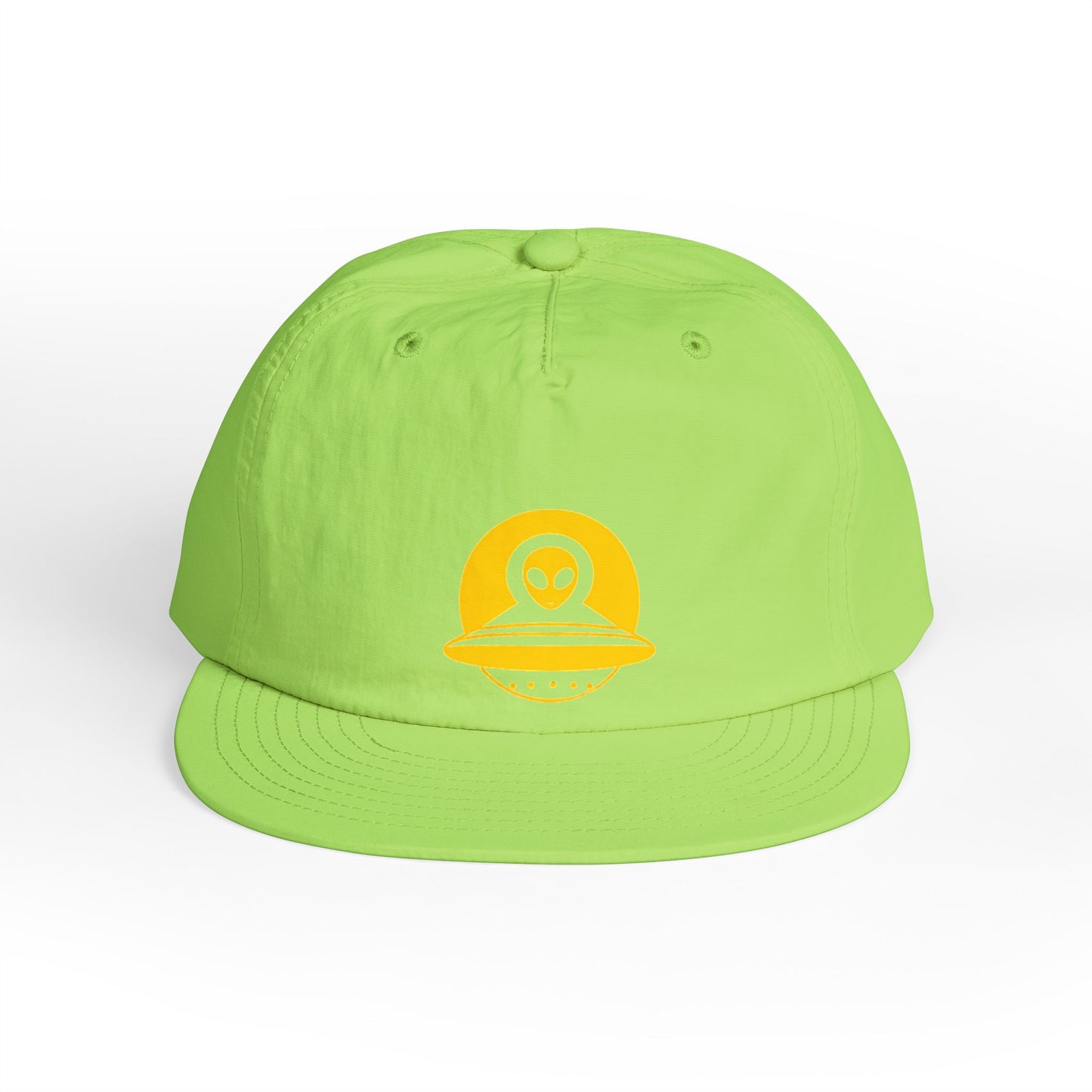 Alien Signal Surf Cap – Retro UFO Graphic Snapback Hat