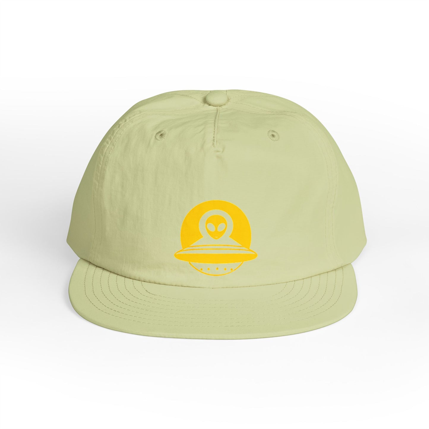 Alien Signal Surf Cap – Retro UFO Graphic Snapback Hat