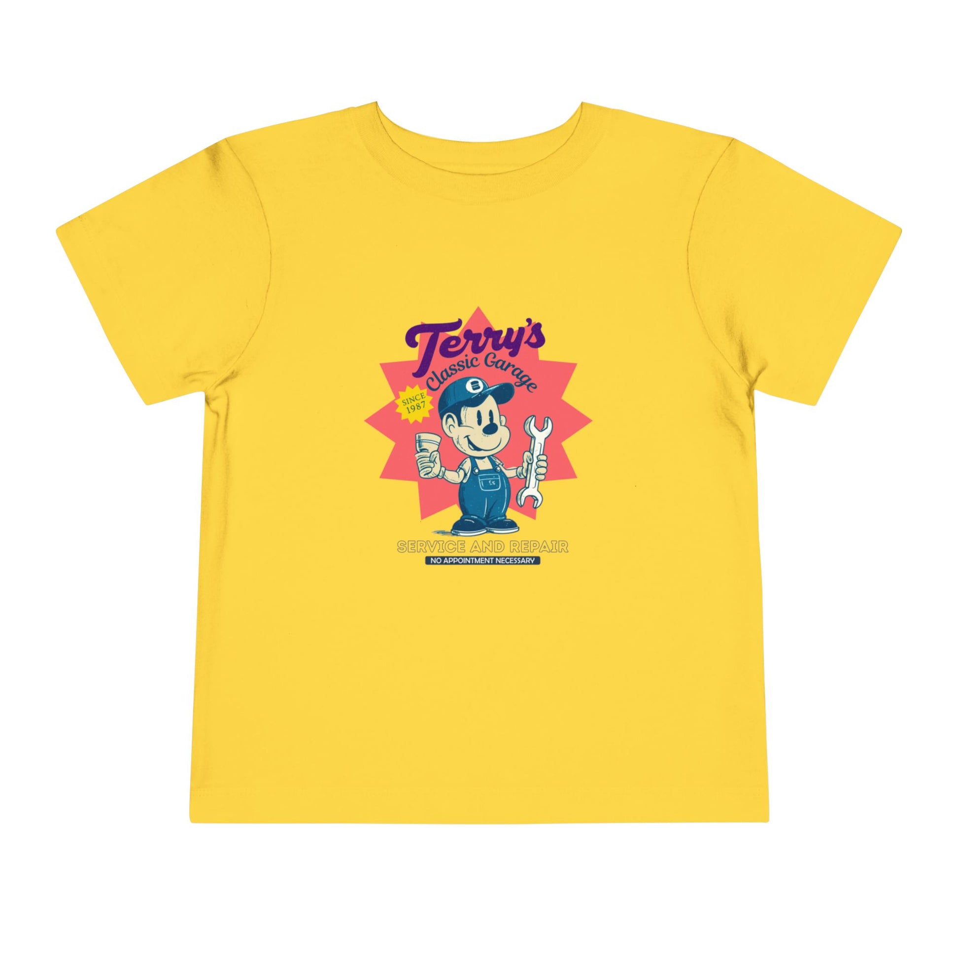 Toddler Graphic Tee with "Terry's Garage" image 3