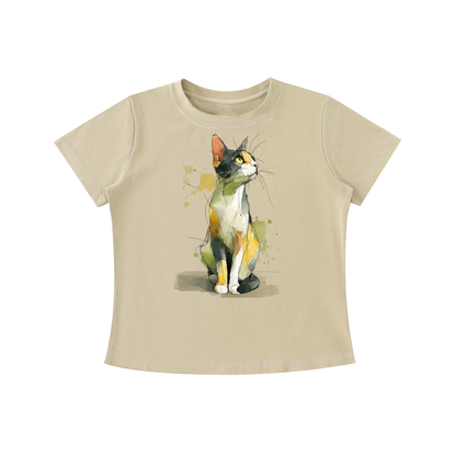 Watercolor Cat Graphic Tee