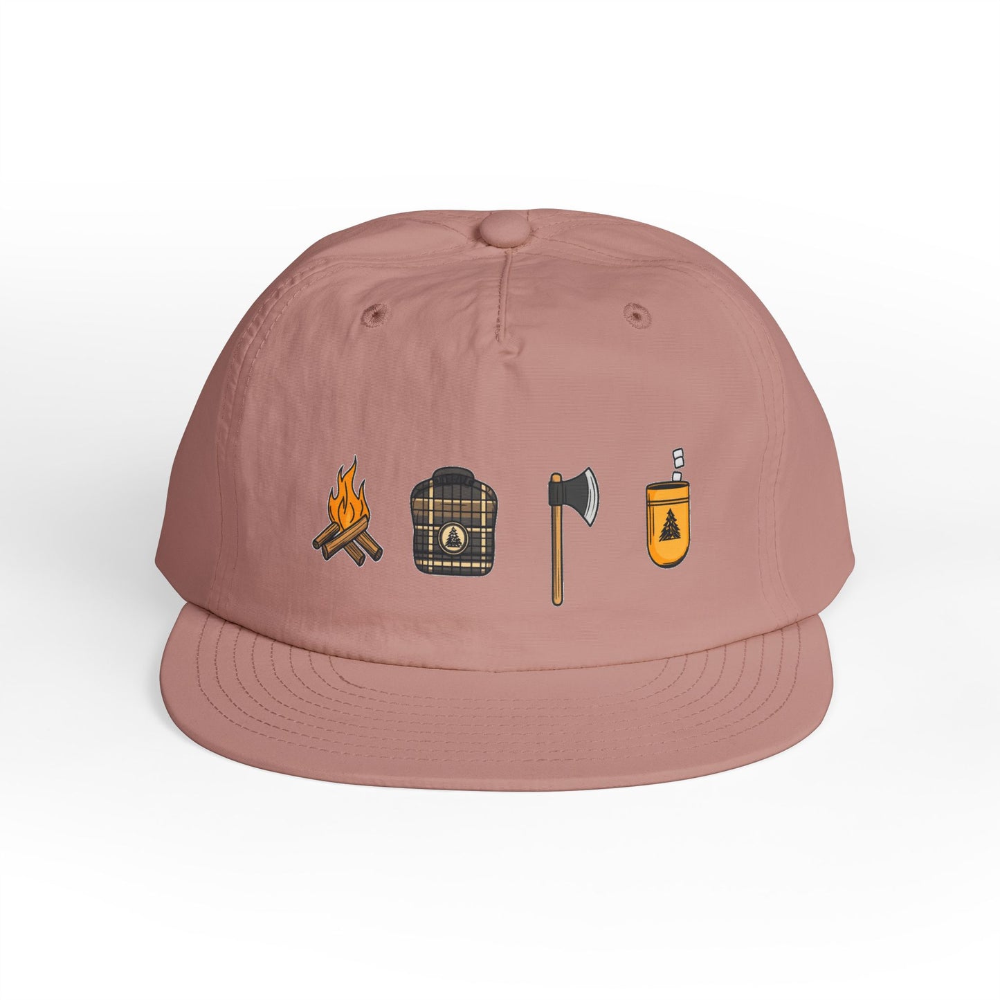 Camping Icons Surf Cap | Del Lago Greenwich Flat Brim Hat