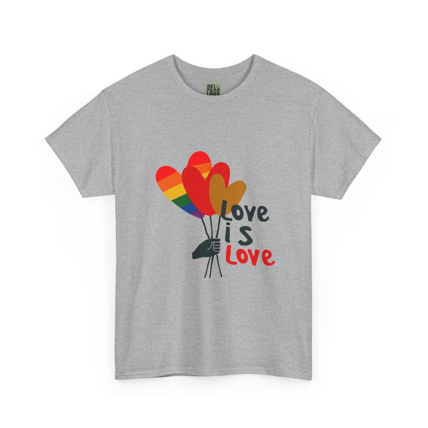 "Love is Love" Heart Balloon T-Shirt – Celebrate Pride & Unity image 5