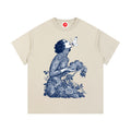 White Botanical Muse graphic t-shirt featuring botanical artwork inspired by wildflowers and vintage illustration