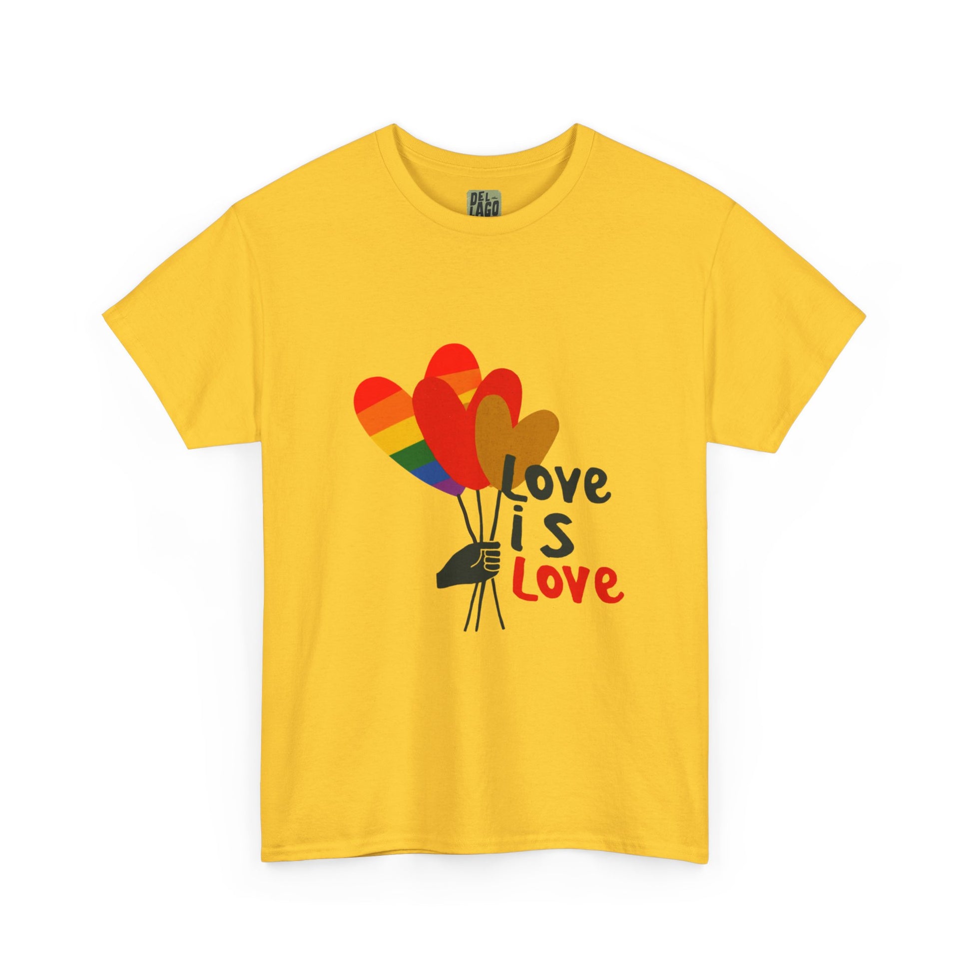 "Love is Love" Heart Balloon T-Shirt – Celebrate Pride & Unity image 0