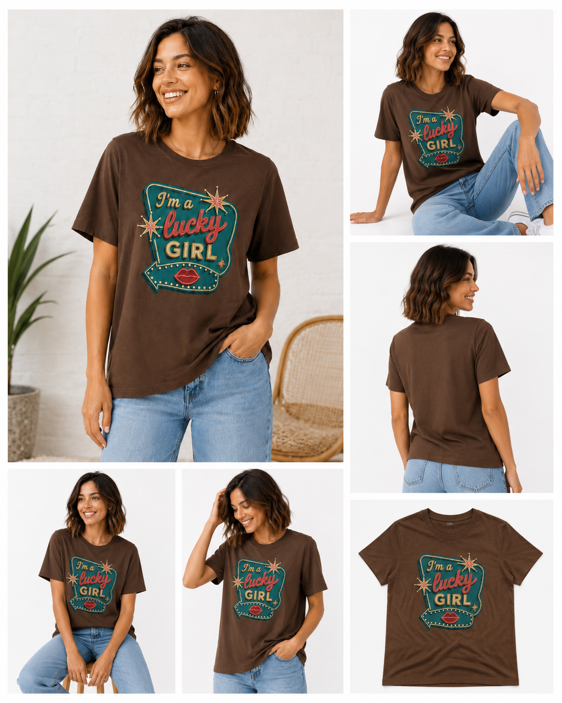 Lucky Girl Oversized  Sonora Tee