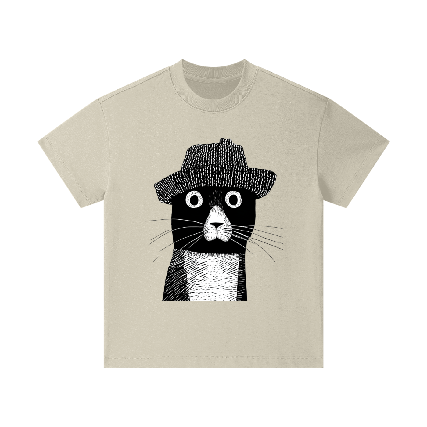Playful cat graphic printed on cotton kids t-shirt