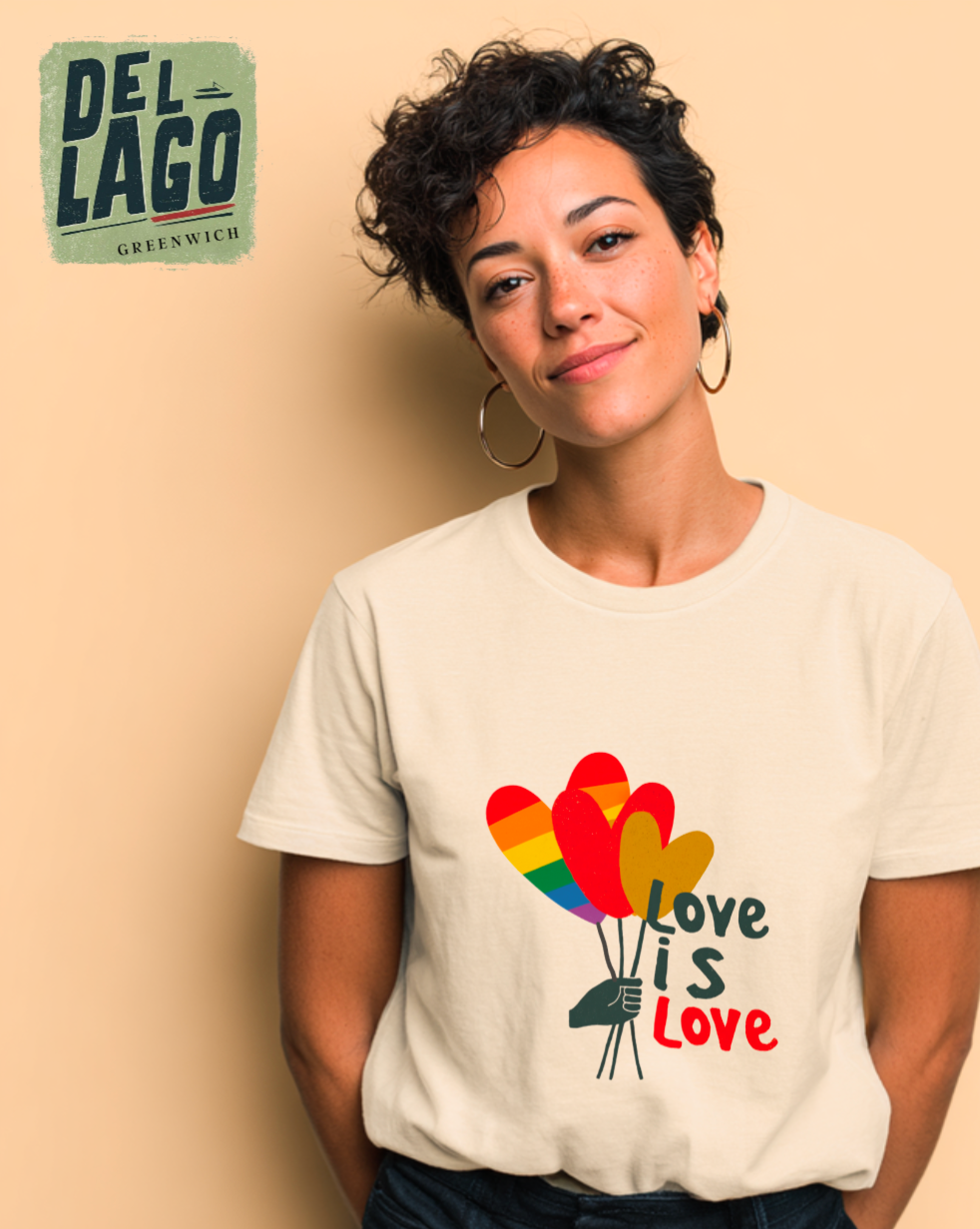 "Love is Love" Heart Balloon T-Shirt – Celebrate Pride & Unity image 1