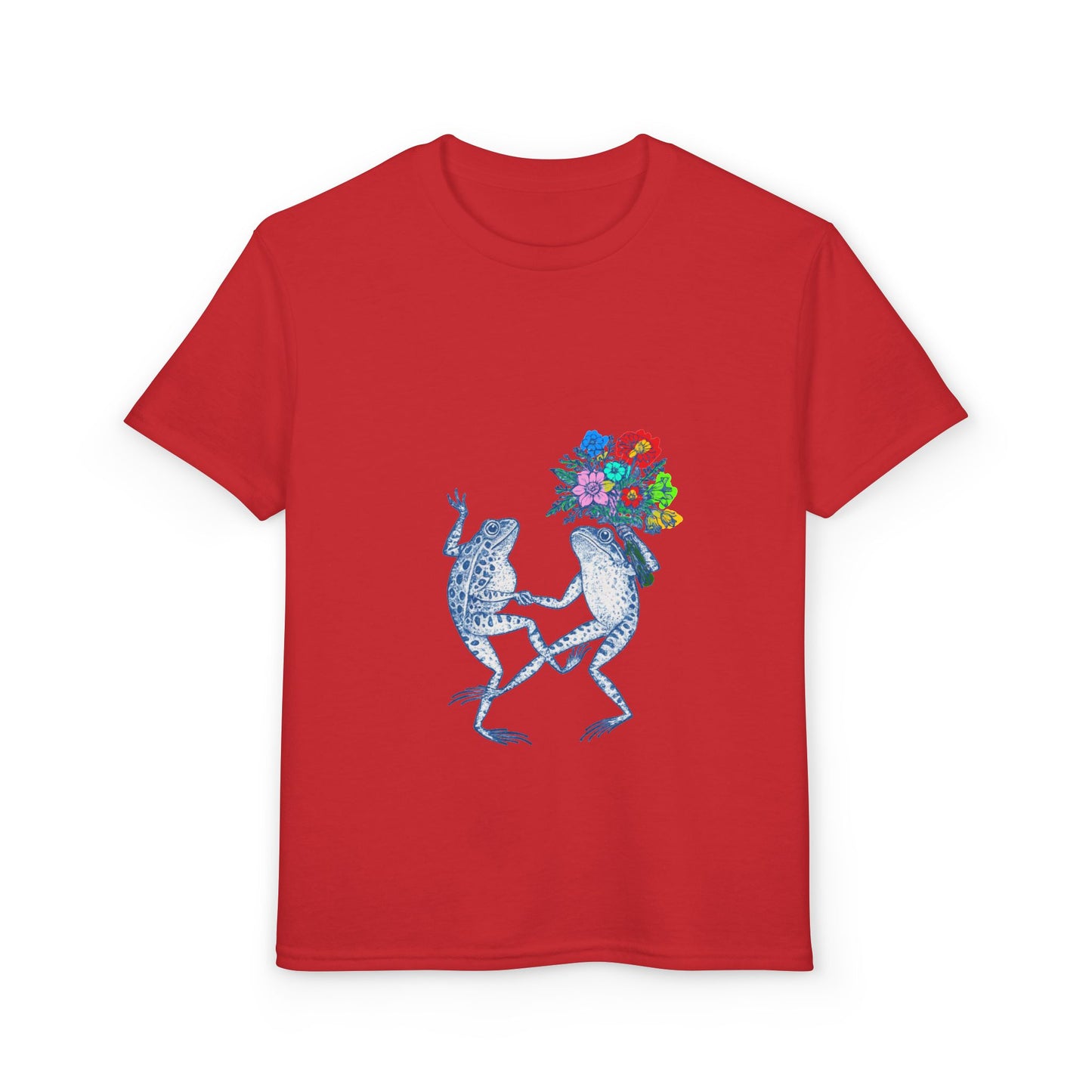 Dancing Frogs with Flower Bouquet Design