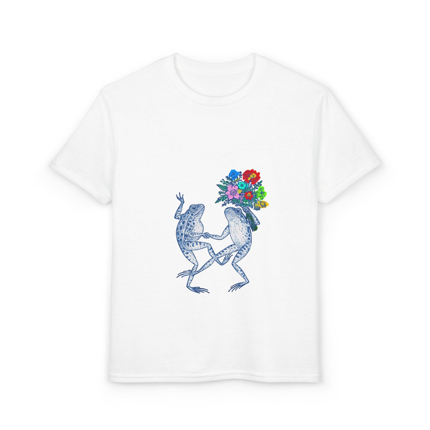 Dancing Frogs with Flower Bouquet Design