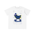 Roller Skating Chicken graphic t-shirt featuring whimsical chicken artwork inspired by vintage fun and playful illustration.