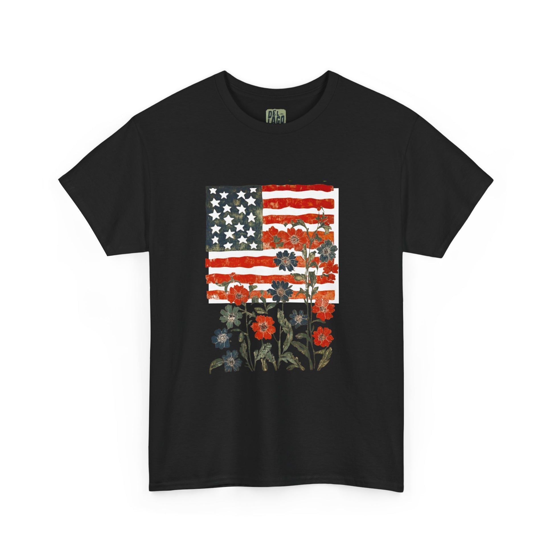 Vintage Floral American Flag Tee image 4