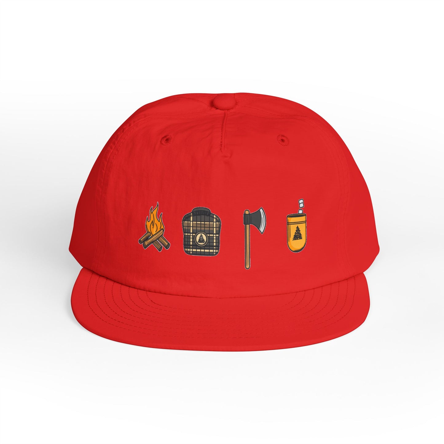 Camping Icons Surf Cap | Del Lago Greenwich Flat Brim Hat