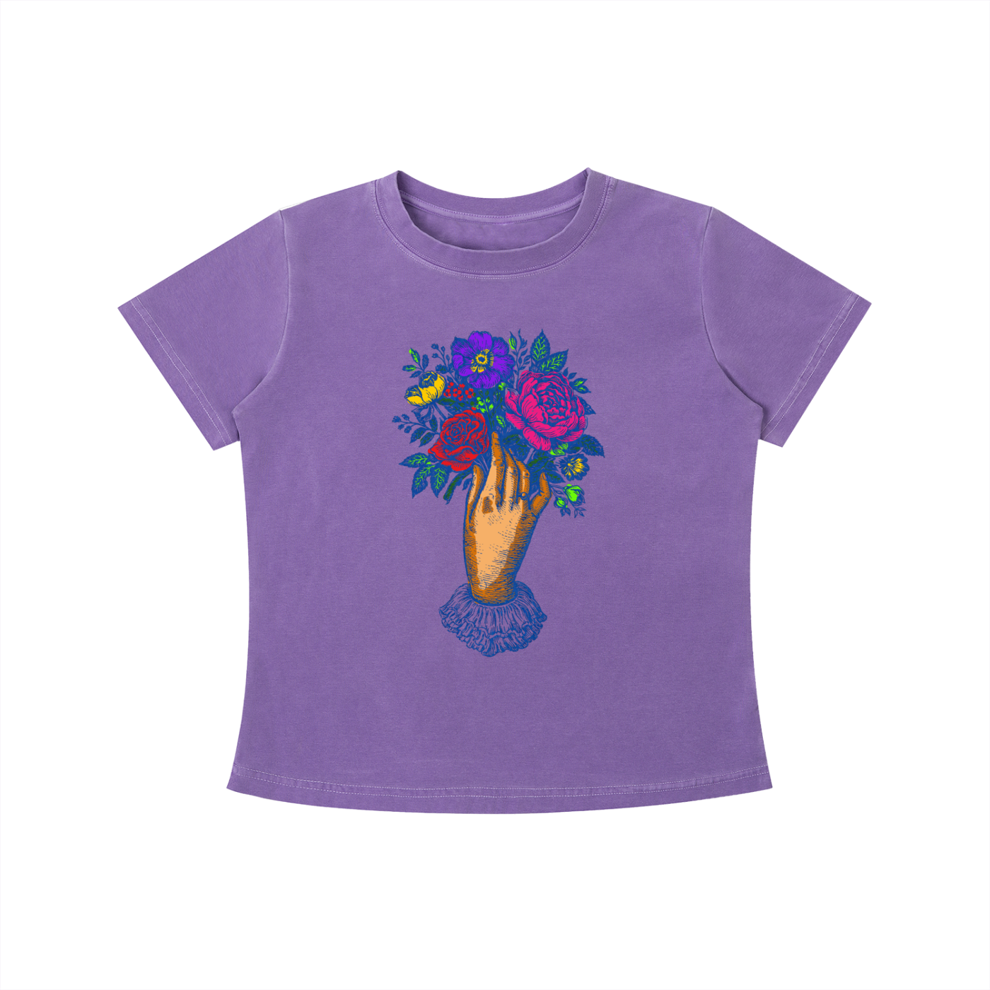 Floral Hand Graphic Slim Fit Tee