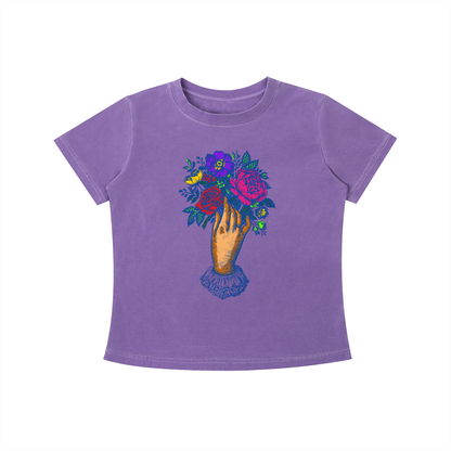 Floral Hand Graphic Slim Fit Tee