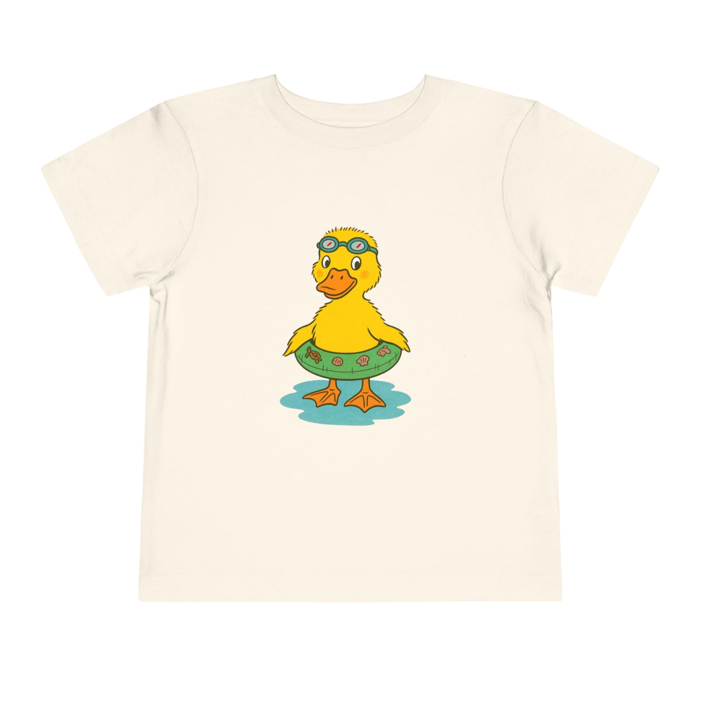 Duck with a floaty and goggles image 2