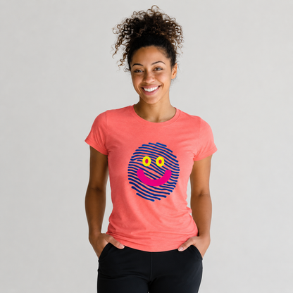 Smile Print Vintage Wash Slim Fit T-shirt
