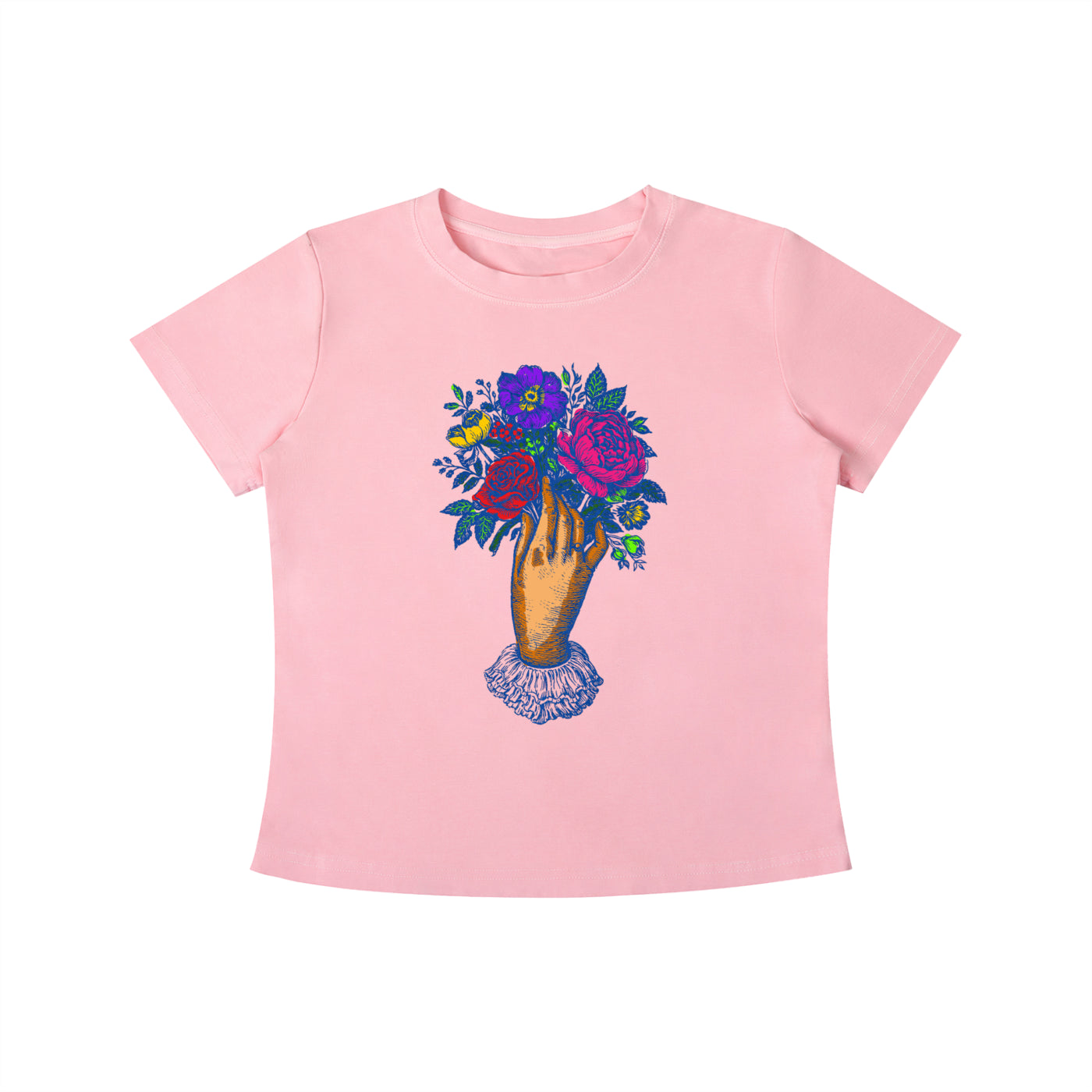 Floral Hand Graphic Slim Fit Tee