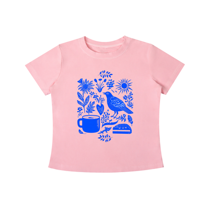 Indigo Morning Garden tee
