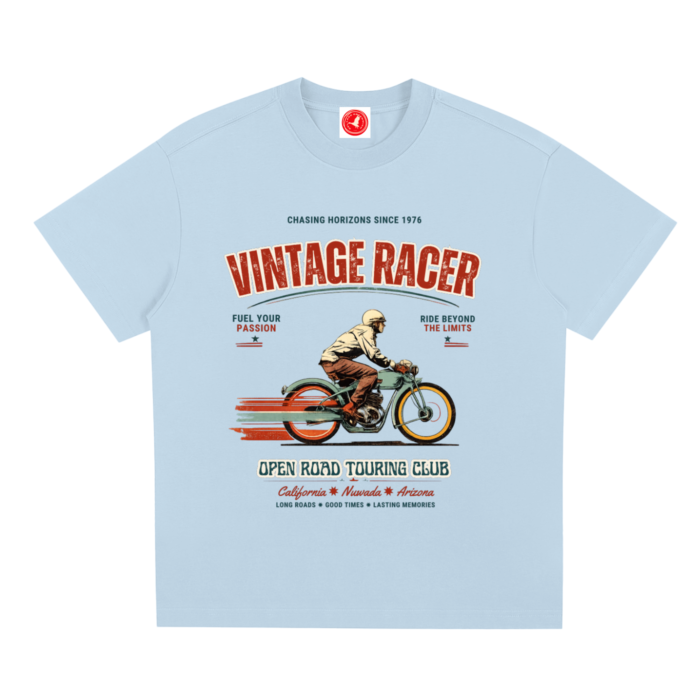 Vintage Racer Tee – Open Road Touring Club Graphic T-Shirt