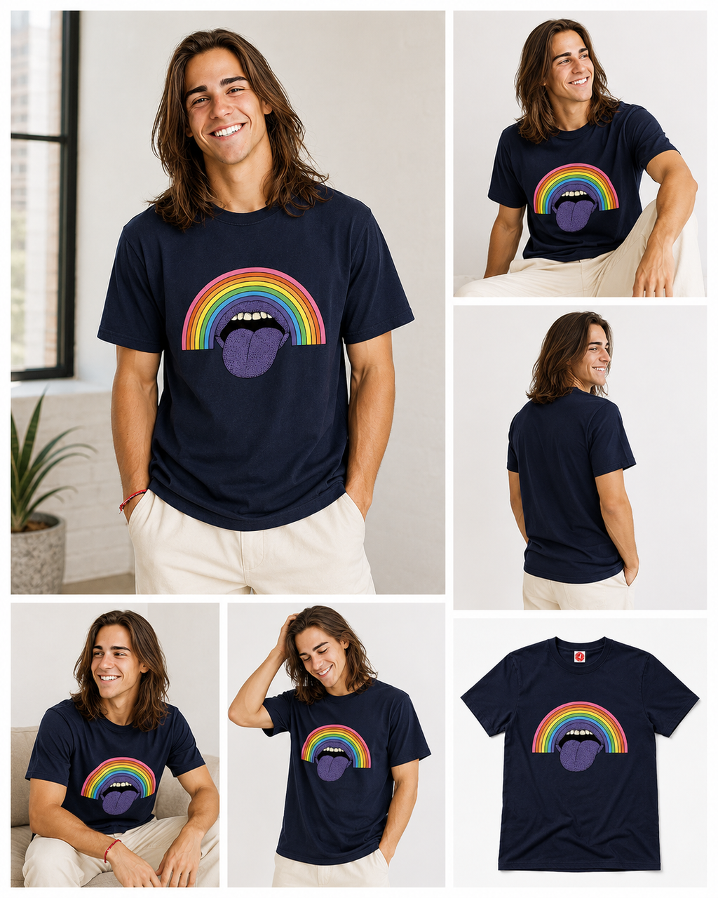 Good Vibes Seamless Cotton T-Shirt