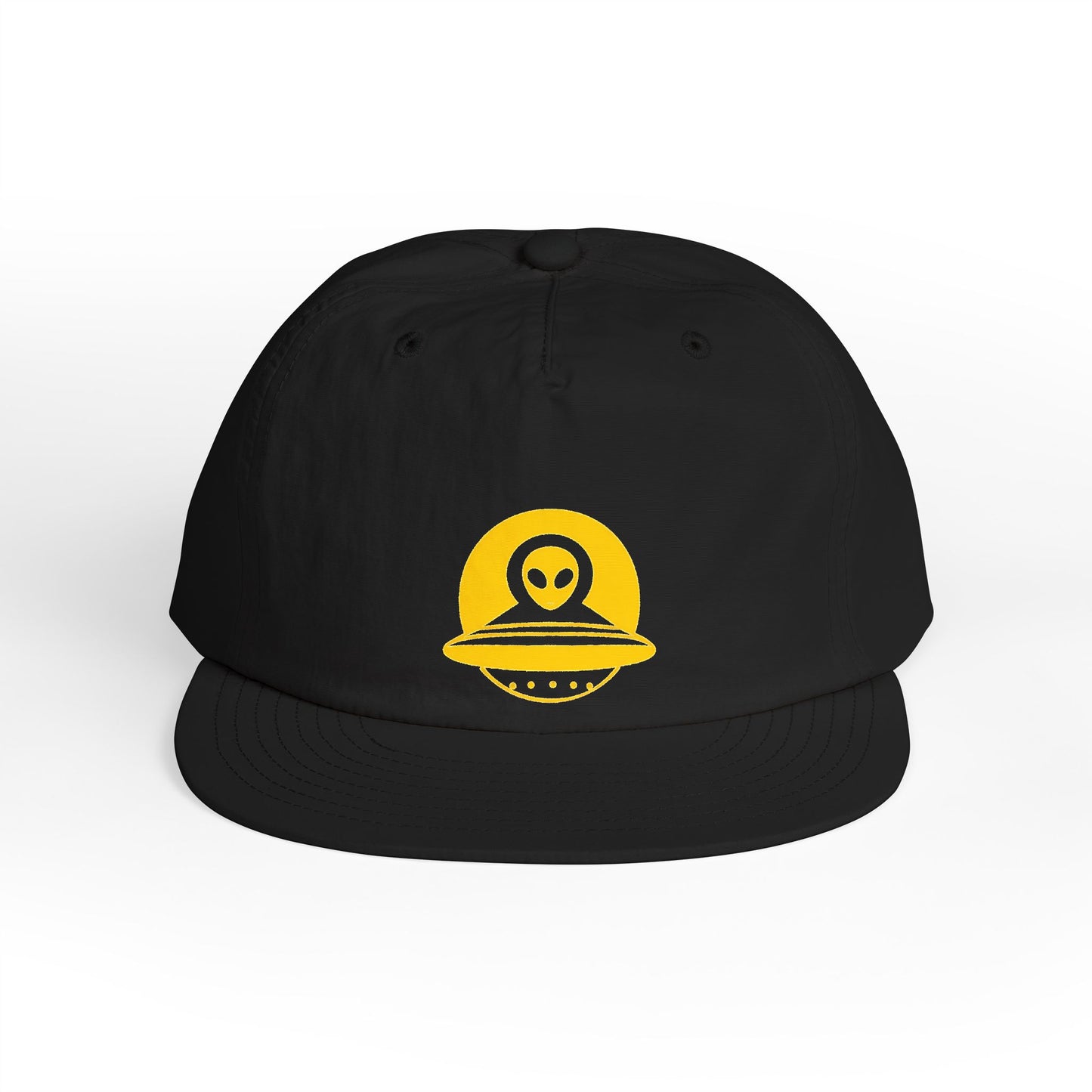 Alien Signal Surf Cap – Retro UFO Graphic Snapback Hat
