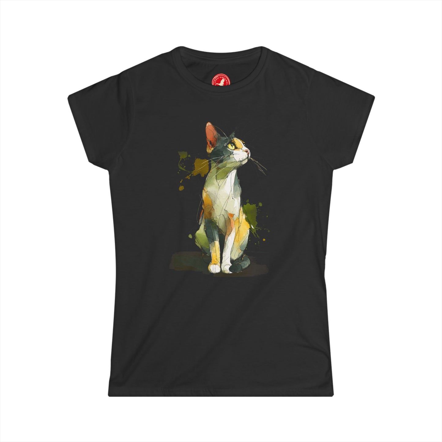 Watercolor Cat Graphic Tee