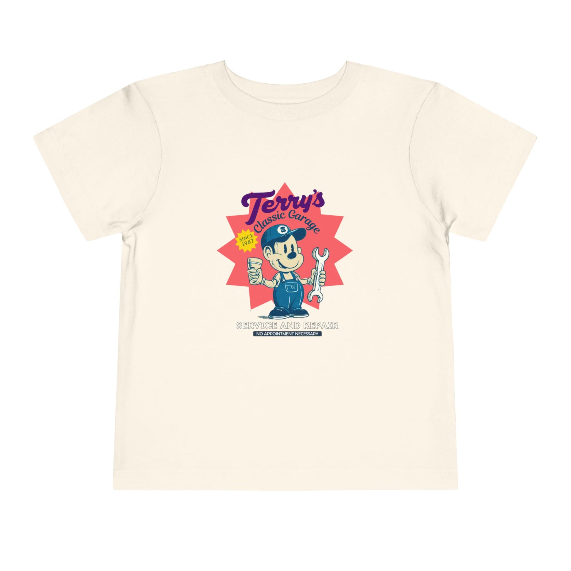 Toddler Graphic Tee with "Terry's Garage" image 2