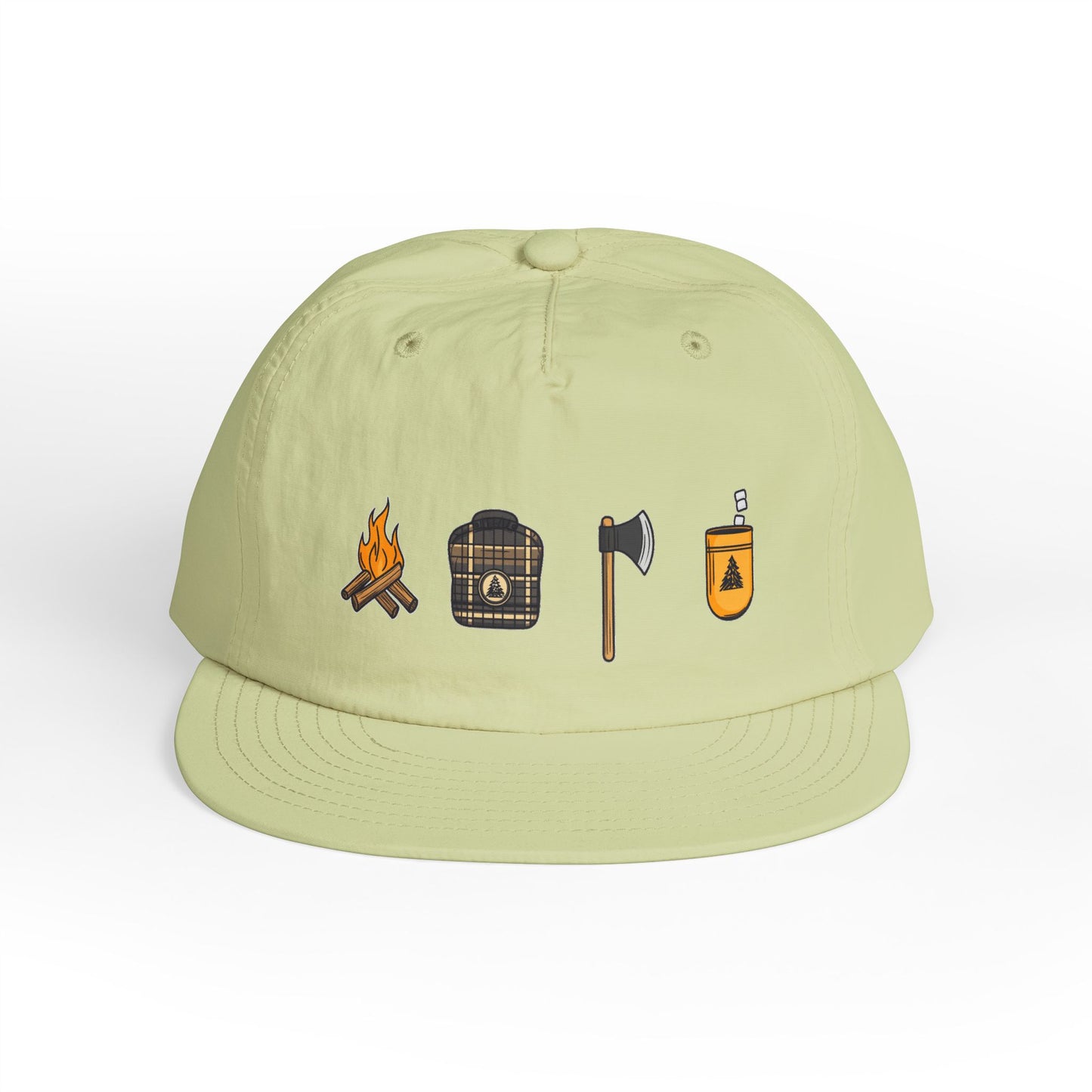 Camping Icons Surf Cap | Del Lago Greenwich Flat Brim Hat