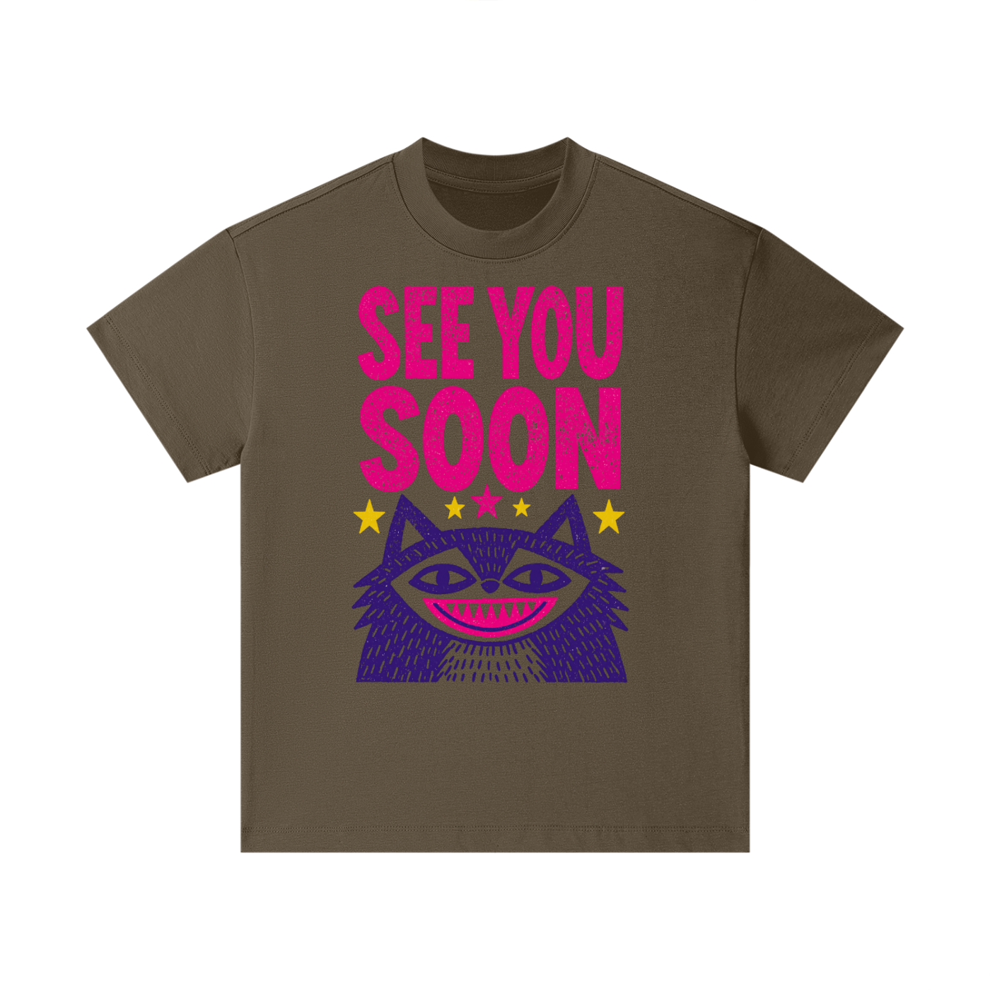 Colorful cat graphic printed on cotton kids t-shirt