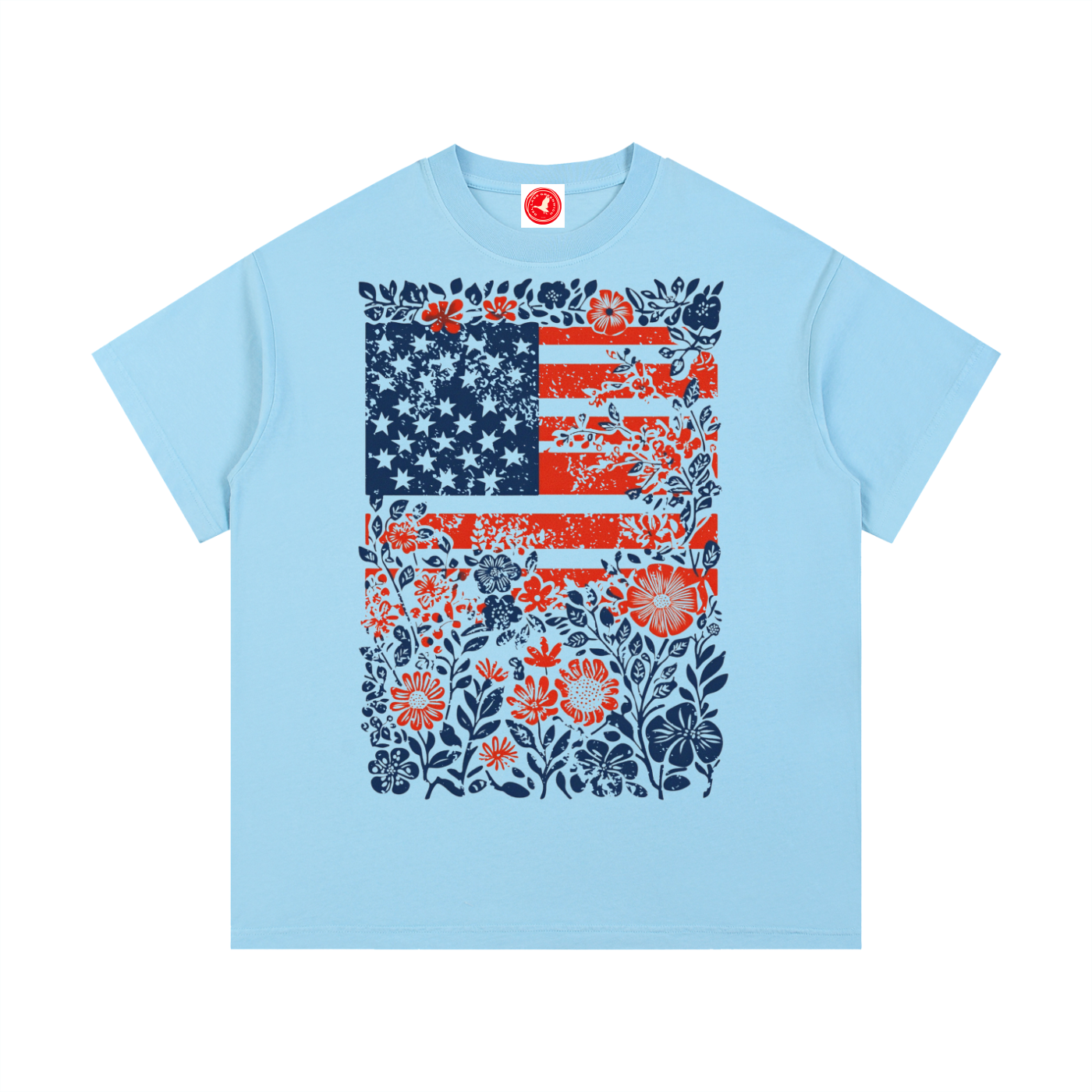 Floral Americana Flag Tee
