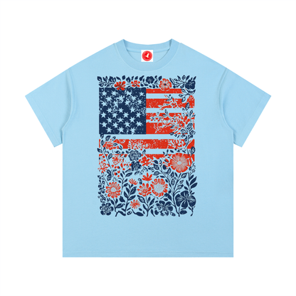 Floral Americana Flag Tee