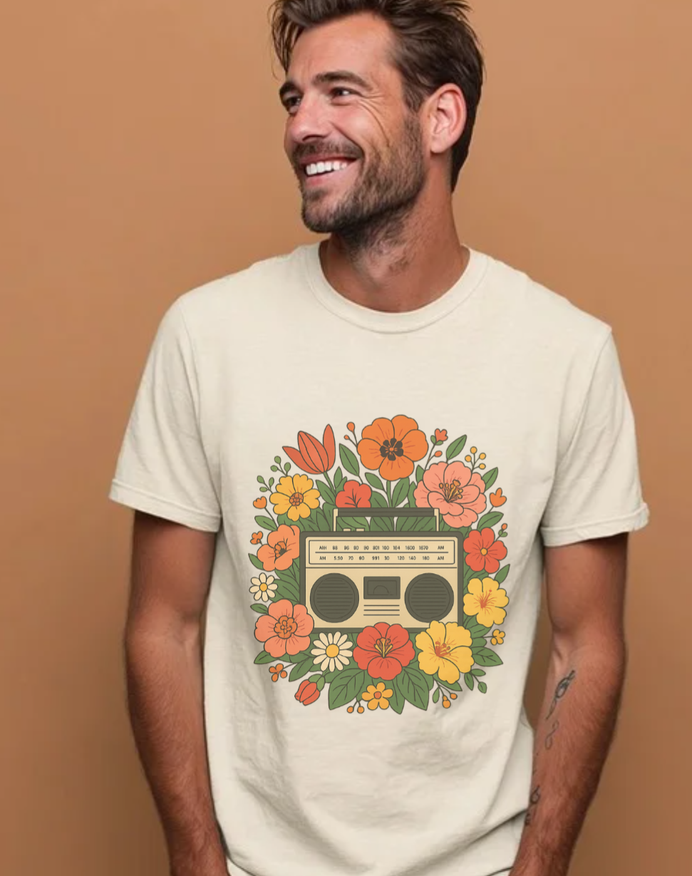 Vintage Floral Boombox image 1