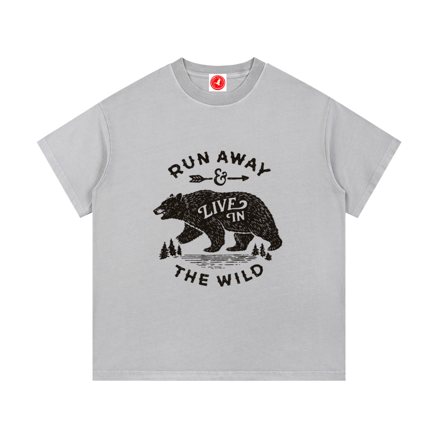 Run Away & Live in the Wild Bear Tee