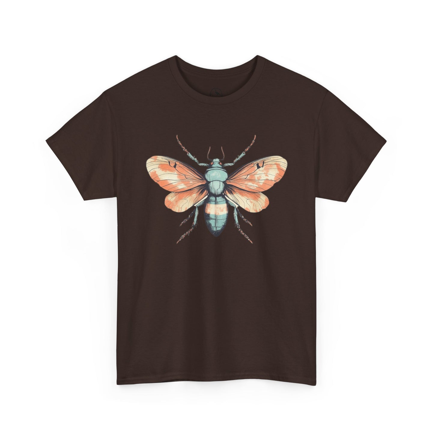 Nature-Inspired Unisex Heavy Cotton Tee with Vintage Bee Design