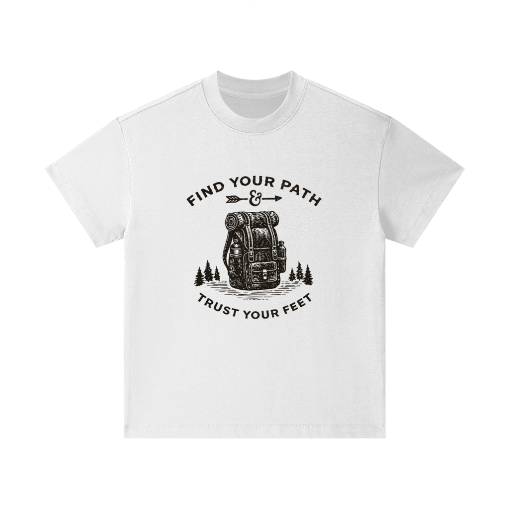 Adventure compass graphic printed on oversized cotton boys t-shirt