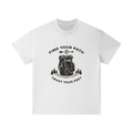 Adventure compass graphic printed on oversized cotton boys t-shirt