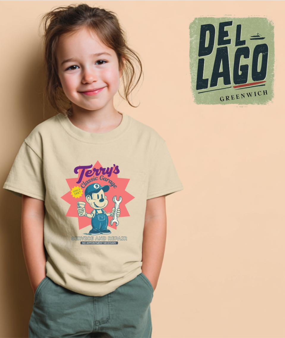 Toddler Graphic Tee with "Terry's Garage" image 1