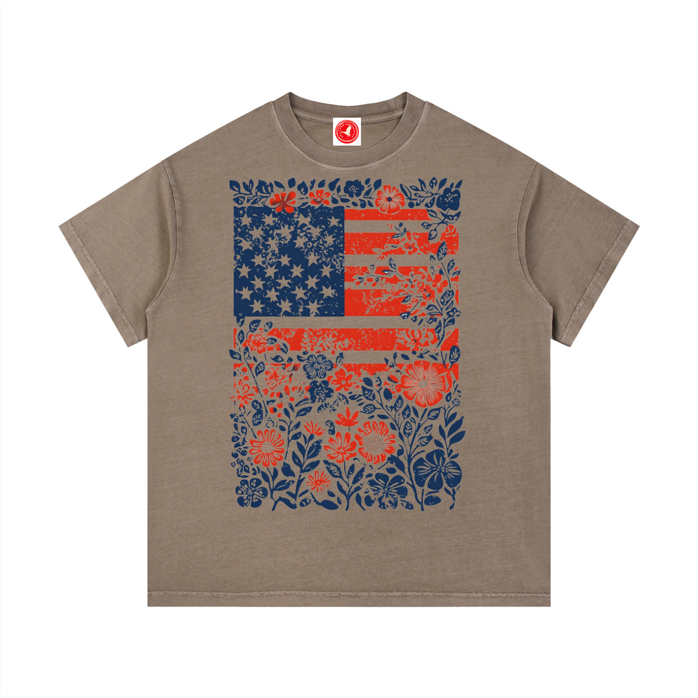 Floral Americana Flag Tee