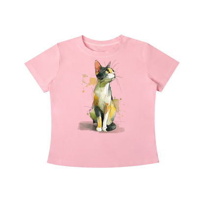 Watercolor Cat Graphic Tee
