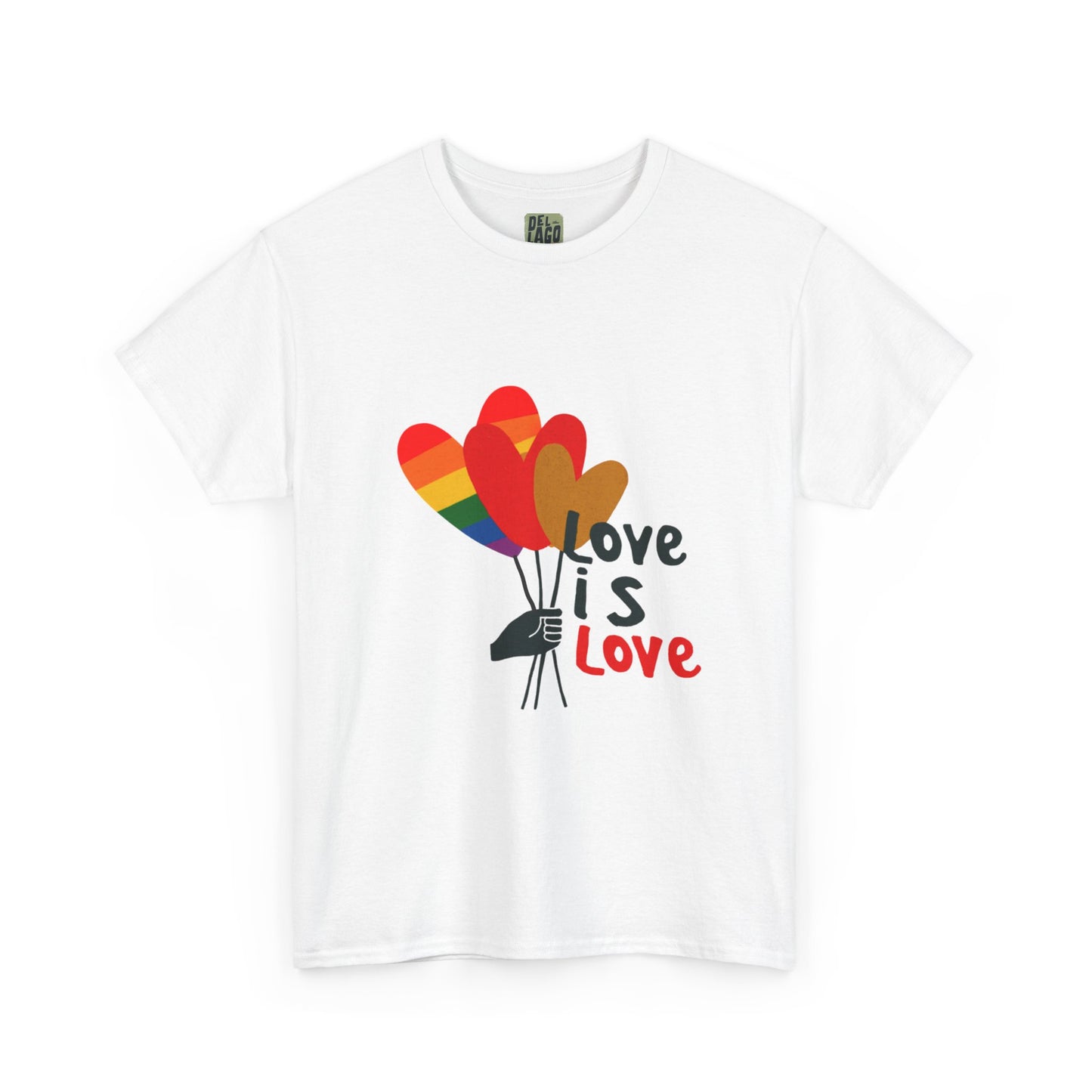 "Love is Love" Heart Balloon T-Shirt – Celebrate Pride & Unity image 2