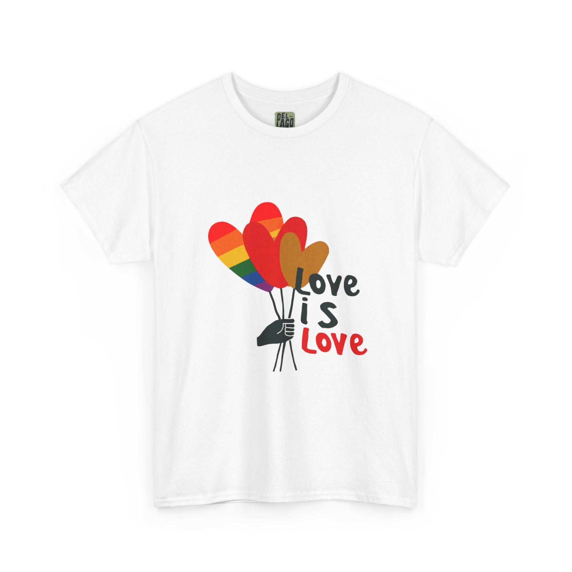 "Love is Love" Heart Balloon T-Shirt – Celebrate Pride & Unity image 2