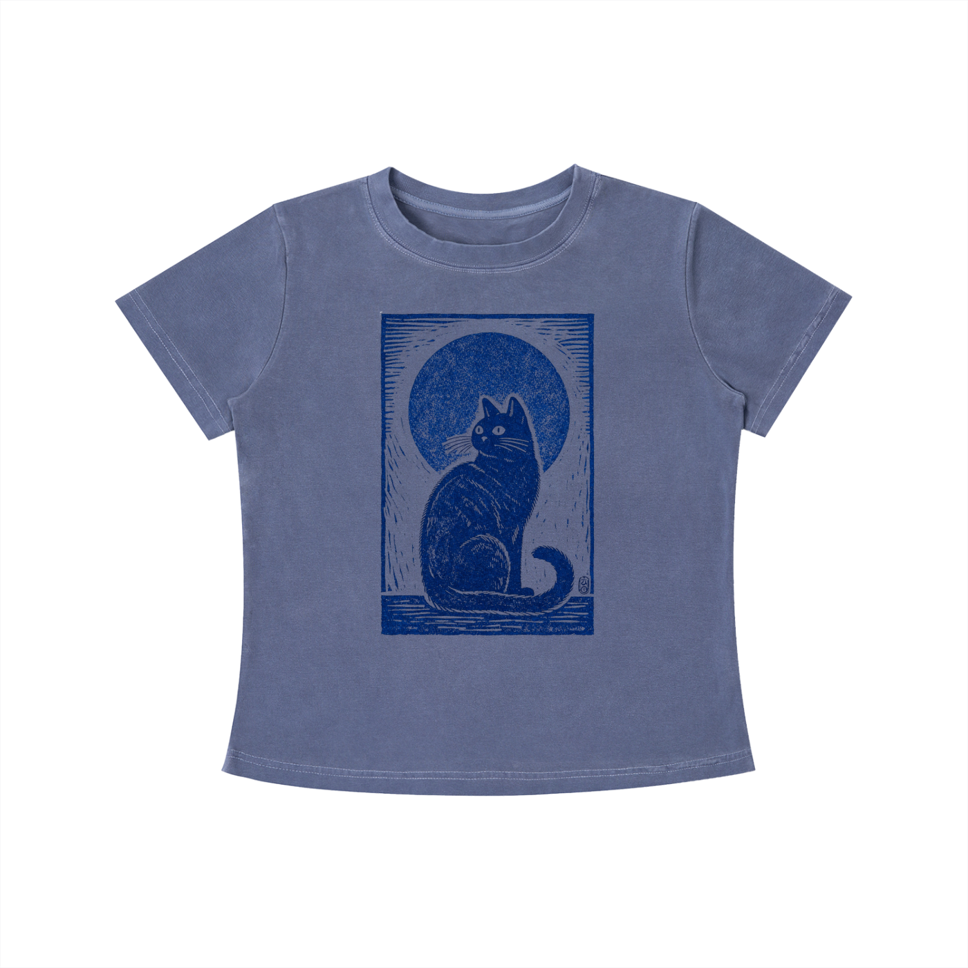 Midnight Cat Indigo Tee