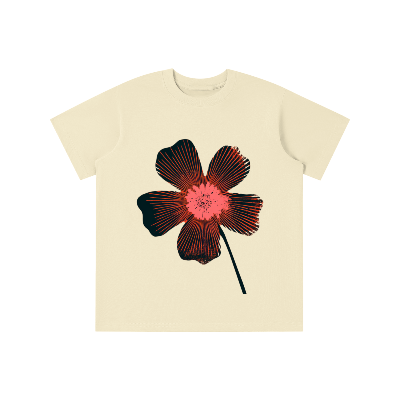 Retro Bloom graphic t-shirt featuring vintage floral artwork inspired by retro design and botanical illustration.
