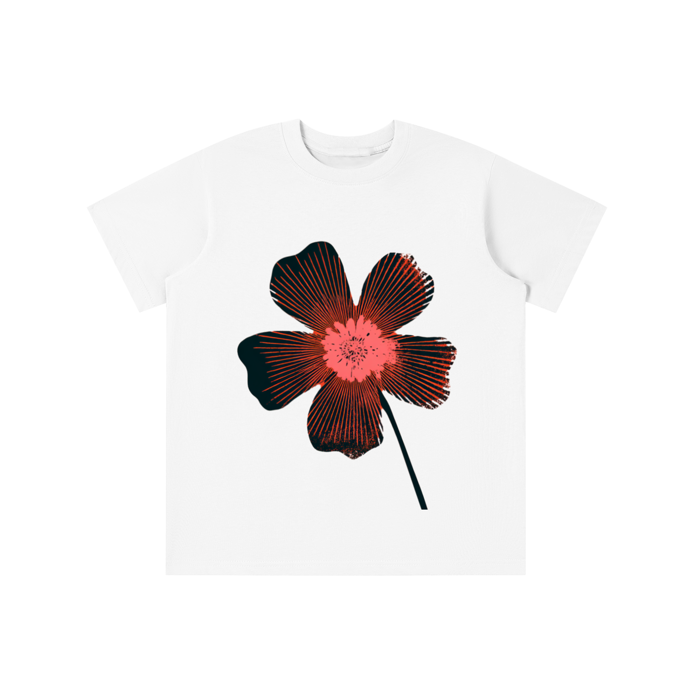 Retro Bloom graphic t-shirt featuring vintage floral artwork inspired by retro design and botanical illustration.