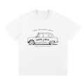 White Coastal lifestyle graphic t-shirt featuring beach-inspired artwork for ocean lovers and adventure seekers.