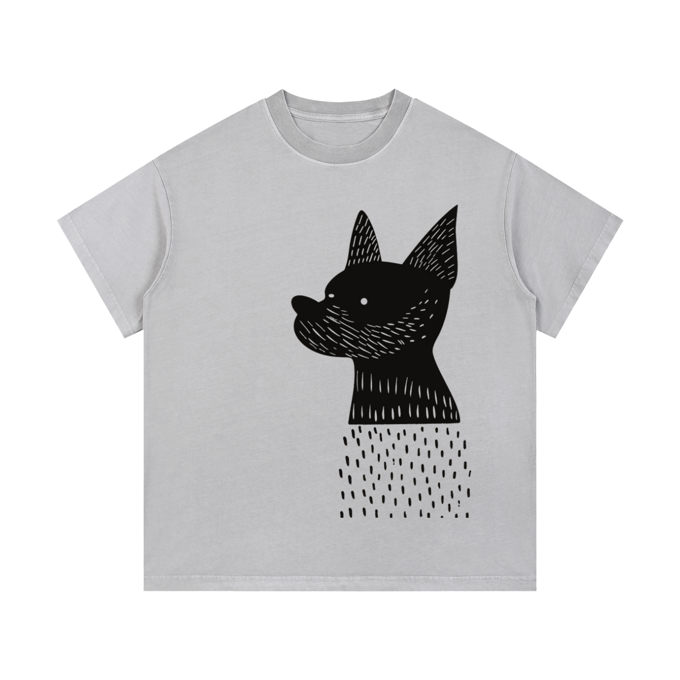Gray Minimalist graphic t-shirt featuring retro-inspired artwork on a soft-washed cotton tee.
