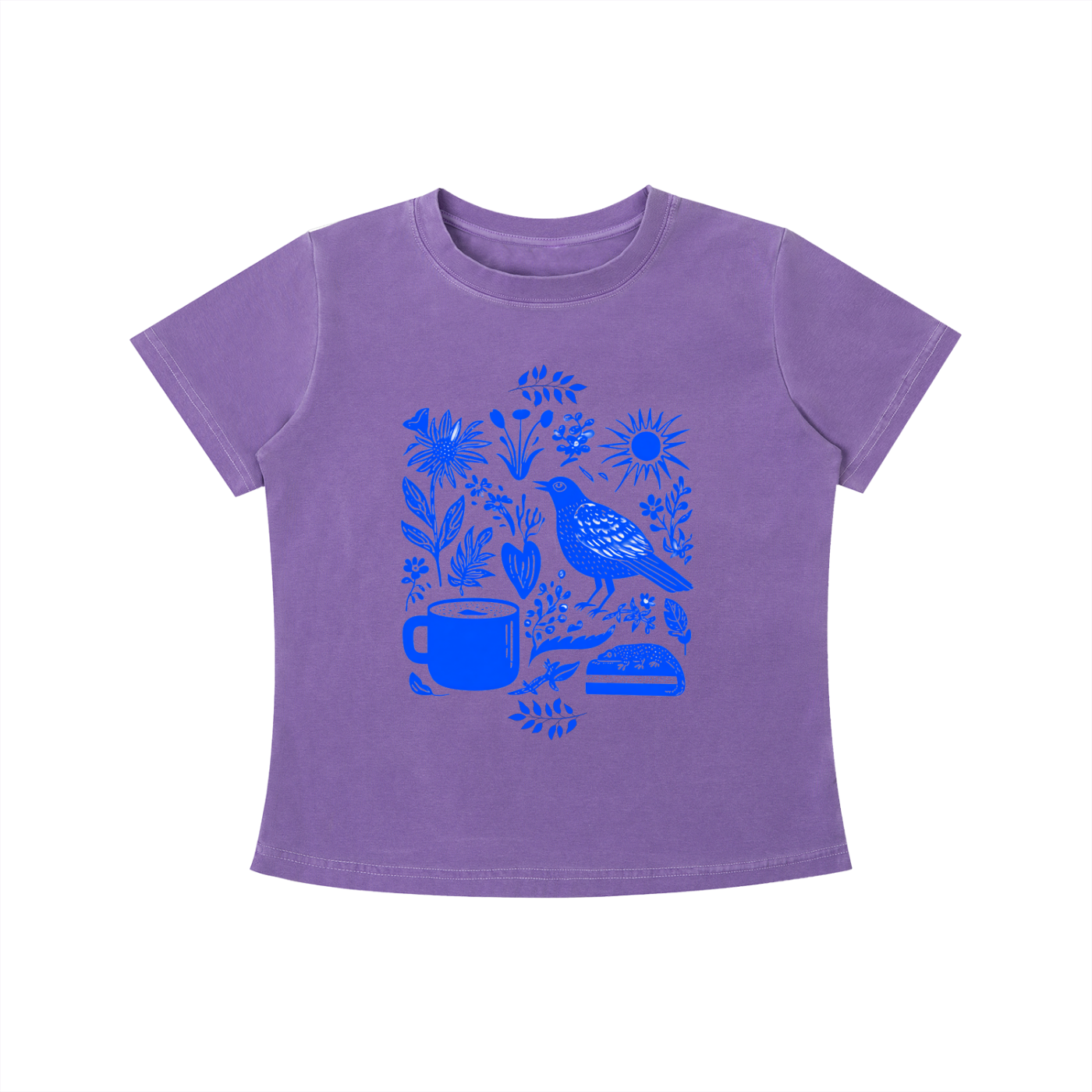 Indigo Morning Garden tee